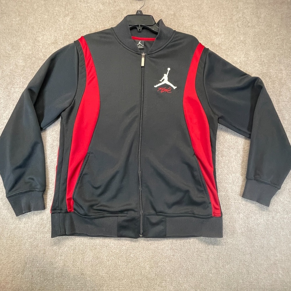 Air Jordan IV Retro Flight Track Jacket Size Large Bred Full Zip 483315-010 Nike